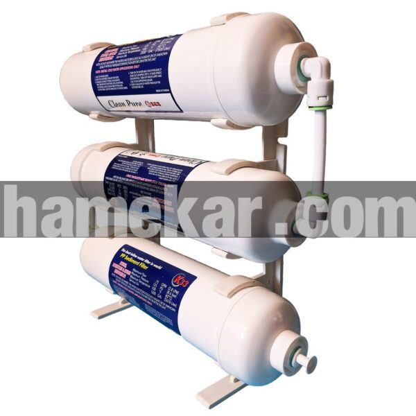 فیلتر تصفیه آب یخچال ساید مدل پایه خود ایستا کلین پیور کد K33 مجموعه 3 عددی