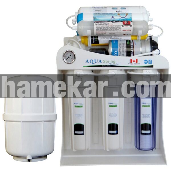 دستگاه تصفیه کننده آب آکوآ اسپرینگ مدل NF - SF4400 به همراه فیلتر تصفیه اب کد 01 مجموعه 3 عددی