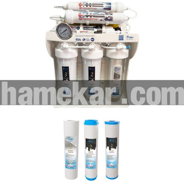 دستگاه تصفیه کننده آب اس اس وی مدل UltraPro X1000 V + 3F به همراه فیلتر