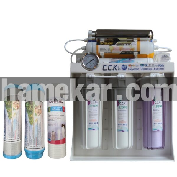 دستگاه تصفیه کننده آب سی سی کا مدل Korea-edition3900UV به همراه فیلتر تصفیه آب کد 3s مجموعه سه عددی