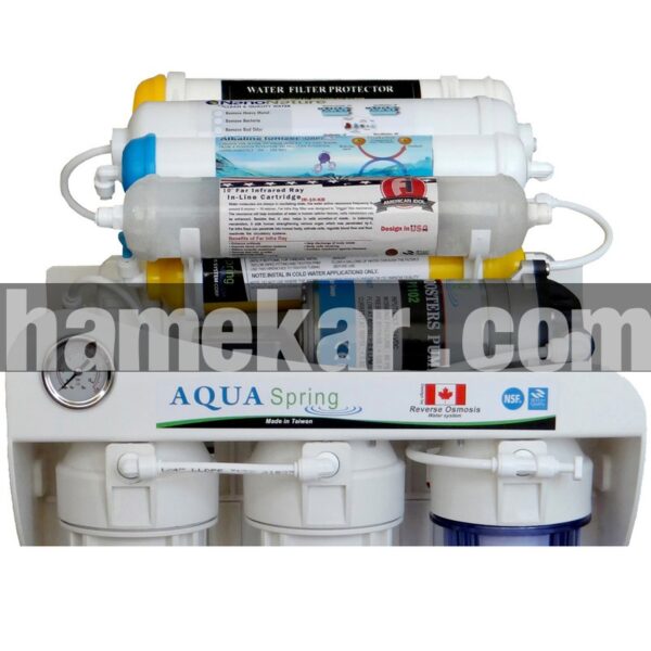 دستگاه تصفیه کننده آب آکوآ اسپرینگ مدل UF - SF4200 به همراه فیلتر بسته 3 عددی و کیت نشتی گیر