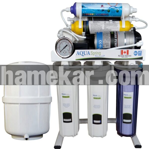 دستگاه تصفیه کننده آب آکوآ اسپرینگ مدل RO-S151 به همراه فیلتر مدل 02 مجموعه 3 عددی