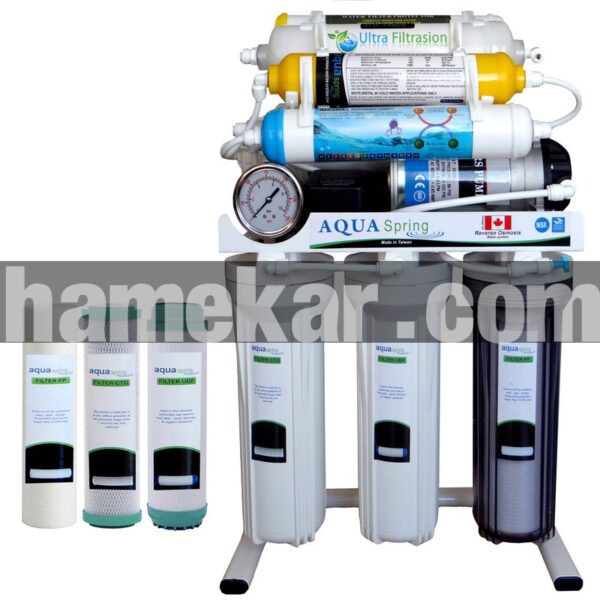 دستگاه تصفیه کننده آب آکوآ اسپرینگ مدل NF3900 به همراه فیلتر مجموعه 3 عددی