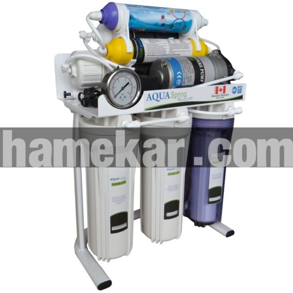 دستگاه تصفیه کننده آب آکوآ اسپرینگ مدل RO-S151 به همراه فیلتر مدل 02 مجموعه 3 عددی