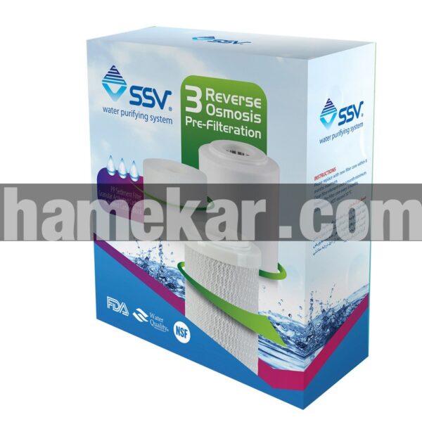 دستگاه تصفیه کننده آب اس اس وی مدل MaxPro 2W X1000 به همراه شیر دوکاره و فیلتر تصفیه آب بسته 3 عددی