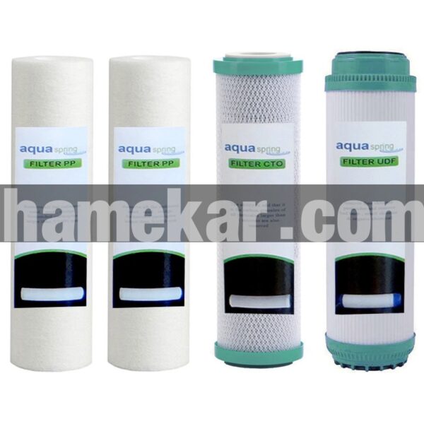 دستگاه تصفیه کننده آب آکوآ اسپرینگ مدل SF4850 به همراه فیلتر مدل 01 مجموعه 4 عددی