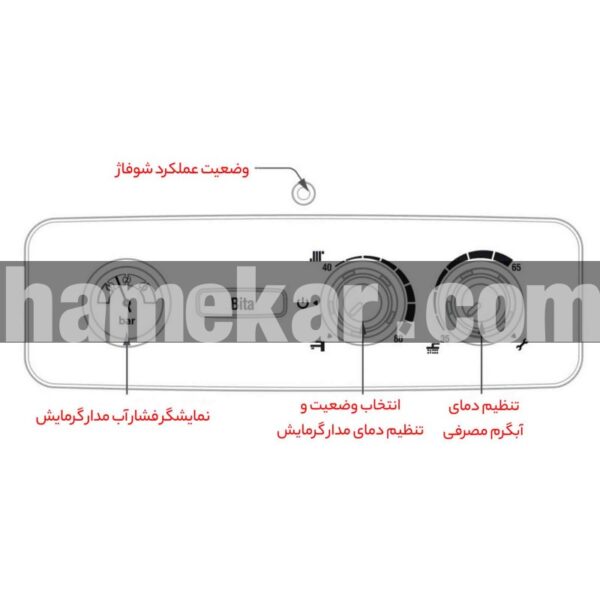 پکیج شوفاژ دیواری بوتان مدل Bita 22 Sealed