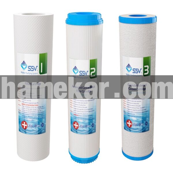 دستگاه تصفیه کننده آب اس اس وی مدل MaxPro 2W X1000 به همراه شیر دوکاره و فیلتر تصفیه آب بسته 3 عددی