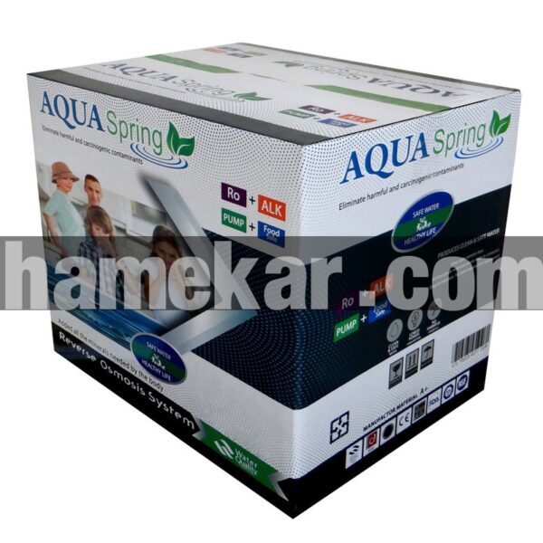 دستگاه دو گانه تصفیه کننده آب آکوآ اسپرینگ مدل UF-SF3800 به همراه فیلتر دستگاه تصفیه آب کد 01 بسته 4 عددی