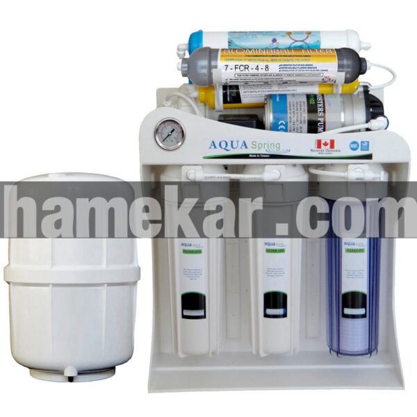 دستگاه تصفیه کننده آب آکوآ اسپرینگ مدل RO-SF5500 به همراه فیلتر تصفیه آب مجموعه 4 عددی
