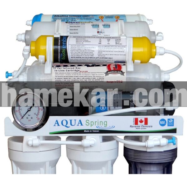 دستگاه تصفیه کننده آب آکوآ اسپرینگ مدل RO - NF2600 به همراه فیلتر تصفیه آب کد 01 مجموعه 3 عددی