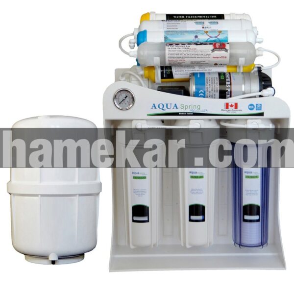 دستگاه تصفیه کننده آب آکوآ اسپرینگ مدل NF - SF4200 به همراه فیلتر تصفیه آب مجموعه 4 عددی