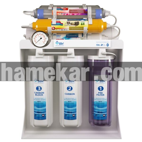 دستگاه تصفیه کننده آب اس اس وی مدل MaxPro 2W X1000 به همراه شیر دوکاره و فیلتر تصفیه آب بسته 3 عددی