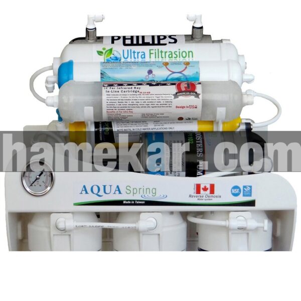 دستگاه تصفیه کننده آب آکوآ اسپرینگ مدل UF - SF5000 به همراه فیلتر تصفیه آب کد 01 مجموعه 3 عددی