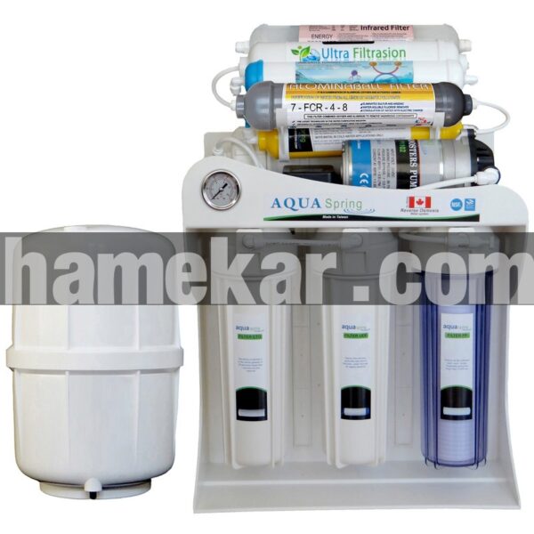 دستگاه تصفیه کننده آب آکوآ اسپرینگ مدل RO-SF5850 به همراه فیلتر تصفیه آب بسته 4 عددی